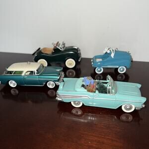 Lot Of 4 Hallmark Keepsakes Ornaments Murray Champion Nomad Gillham Bel Air Cars
